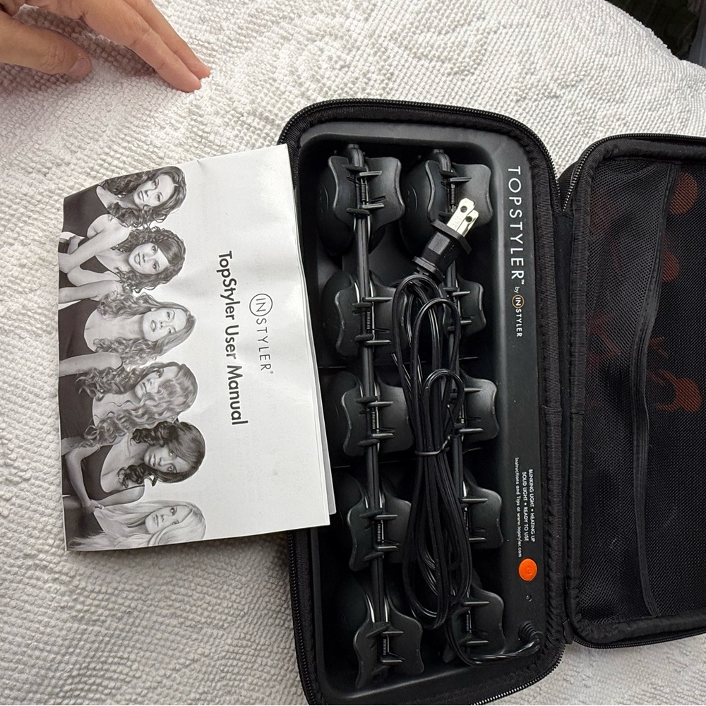 InStyler TopStyler Ceramic Shell Hair Curler Heat Styling System with Case Black - Picture 3 of 3